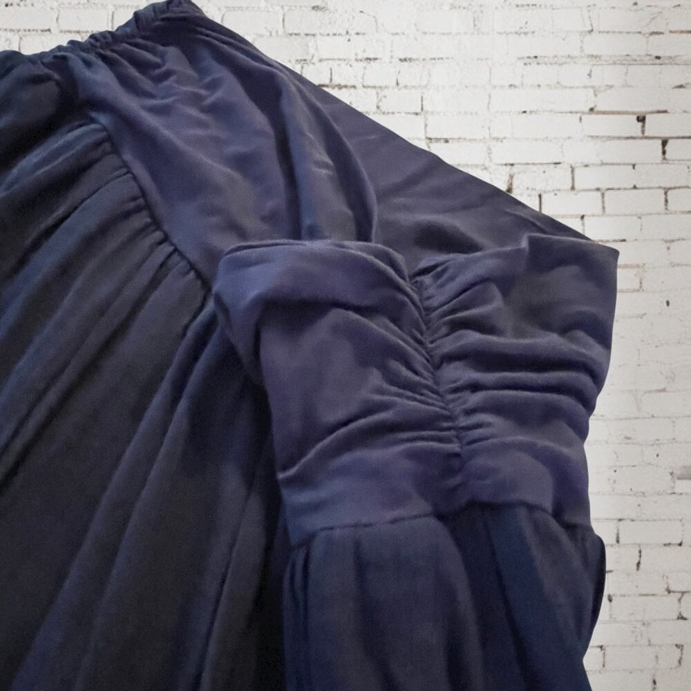 Nwt Blue High Low Overlapping Center Split Wide W… - image 7